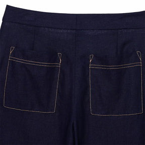 Conjunto Feminino – Blazer Curto com Botões Decorativos e Calça Reta Casual |