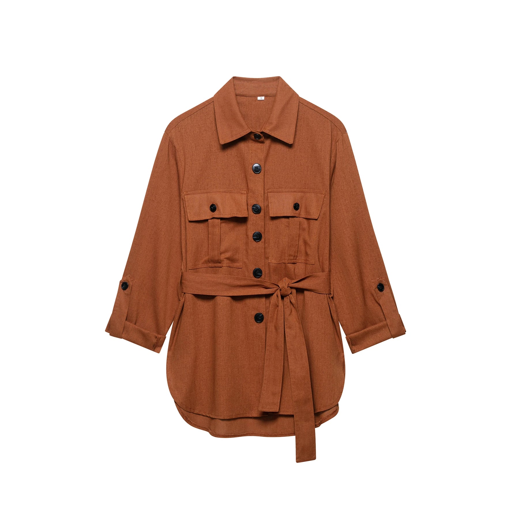 Conjunto Casual Feminino com Cinto, Camisa de Linho e Calça