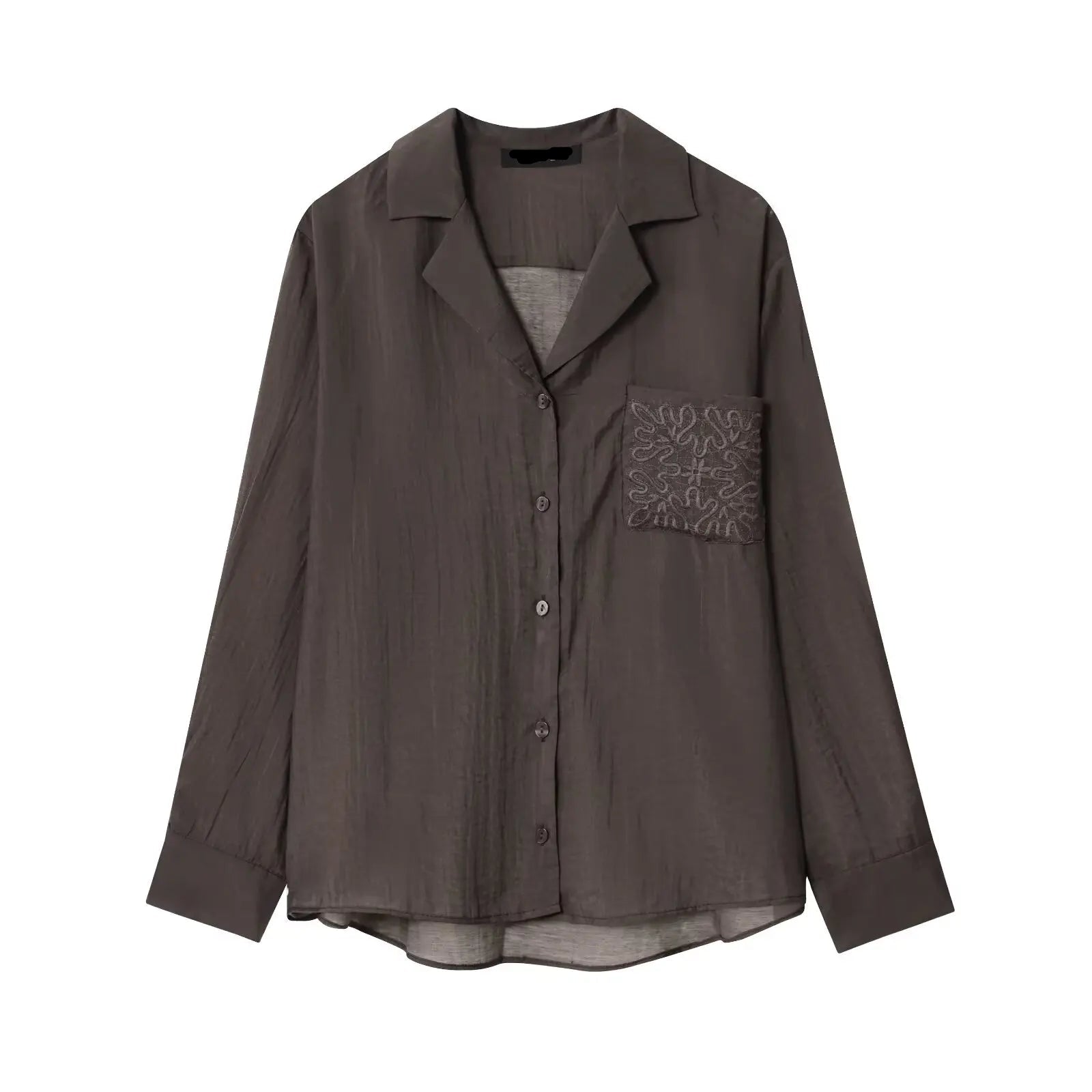 Camisa Elegante de Manga Longa – Modelagem Solta e Minimalista