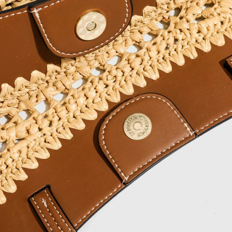 Bolsa Palha Trançada - Elegância e Sofisticação