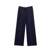 Conjunto Feminino – Blazer Curto com Botões Decorativos e Calça Reta Casual |