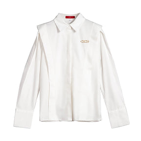 Blusa CHCH Elegante – Gola Clássica e Babados