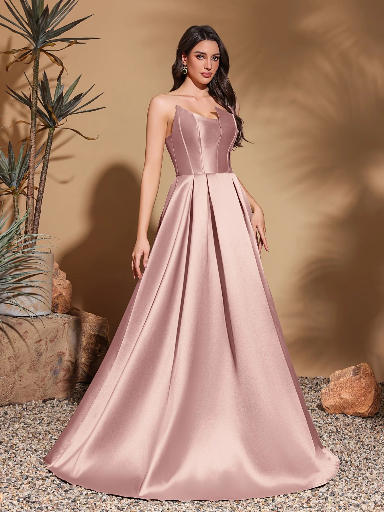 Vestido Elegante com Decote Assimétrico - Elegância e Sofisticação