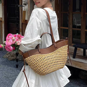 Bolsa Palha Trançada - Elegância e Sofisticação