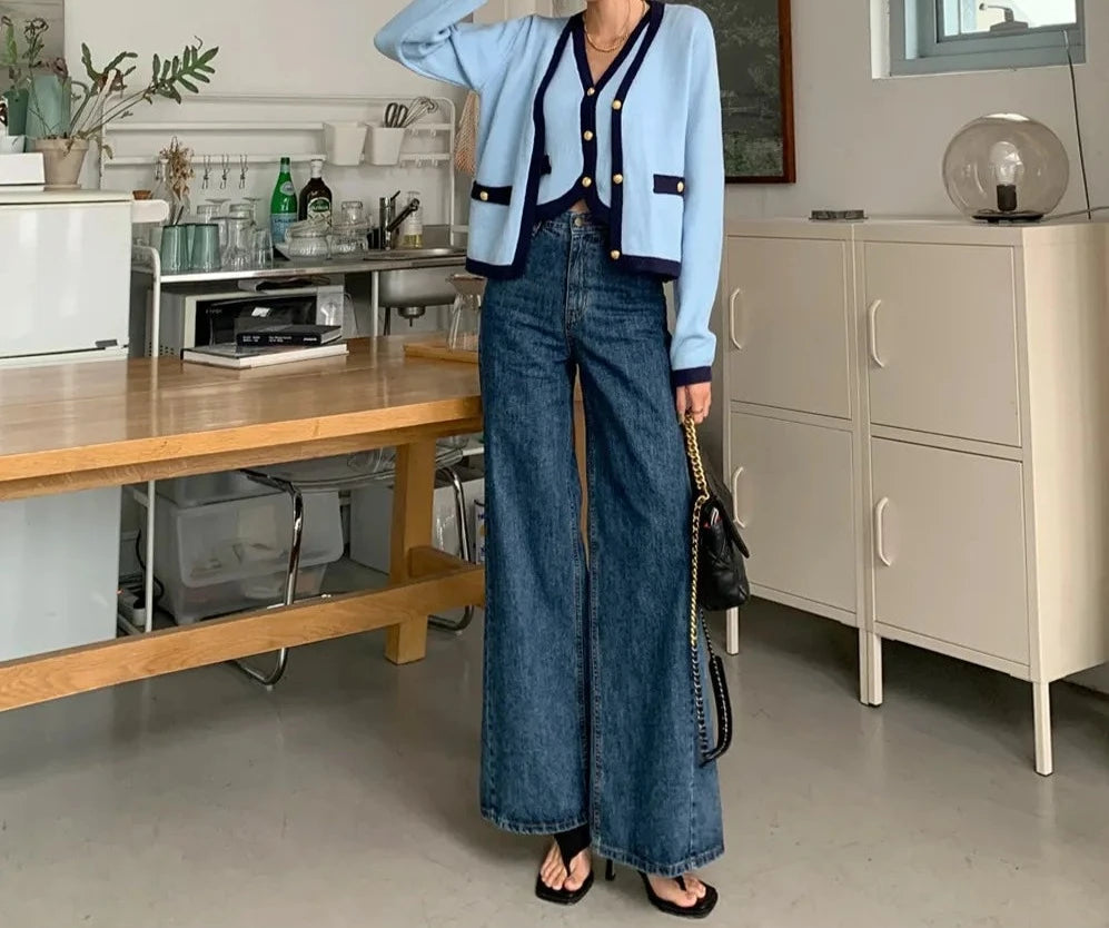 Conjunto Cardigan e Regata tricô