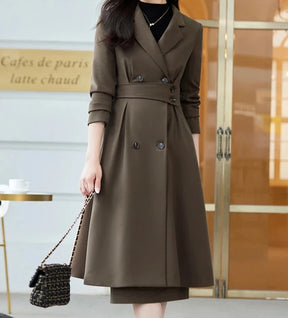 Conjunto Alfaiataria Sobretudo e saia - Alta costura