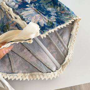 Top de Alças Estampado com Detalhes em Renda