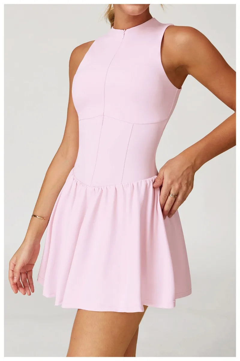 Vestido Esportivo com Saia Integrada – Conforto, Antiamassado e Secagem Rápida