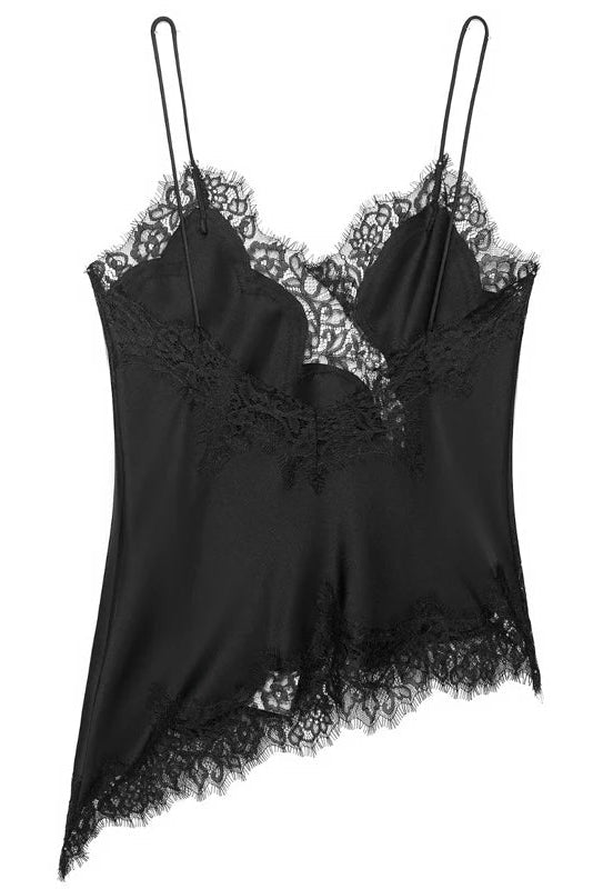 Top Assimétrico em Renda com Caimento Delicado – Elegância Contemporânea