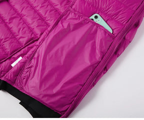 Conjunto Feminino para Ski e Snowboard – Jaqueta Acolchoada com Calça Impermeável e Proteção Térmica