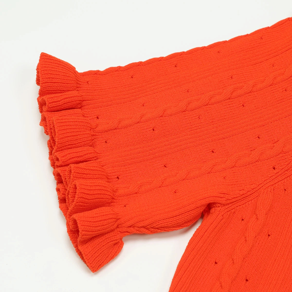 Conjunto Elegante em Tricot com Manga Curta e Saia