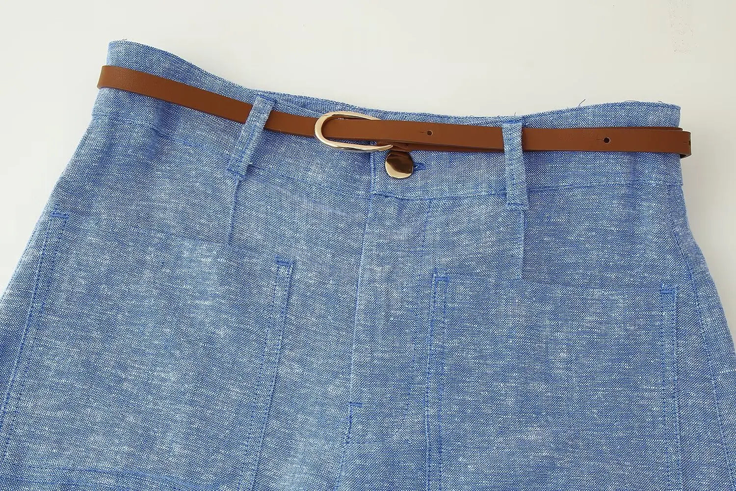 Conjunto – Colete Sem Mangas com Botões + Calça Reta com Cinto, Look Casual Chic 2 Peças