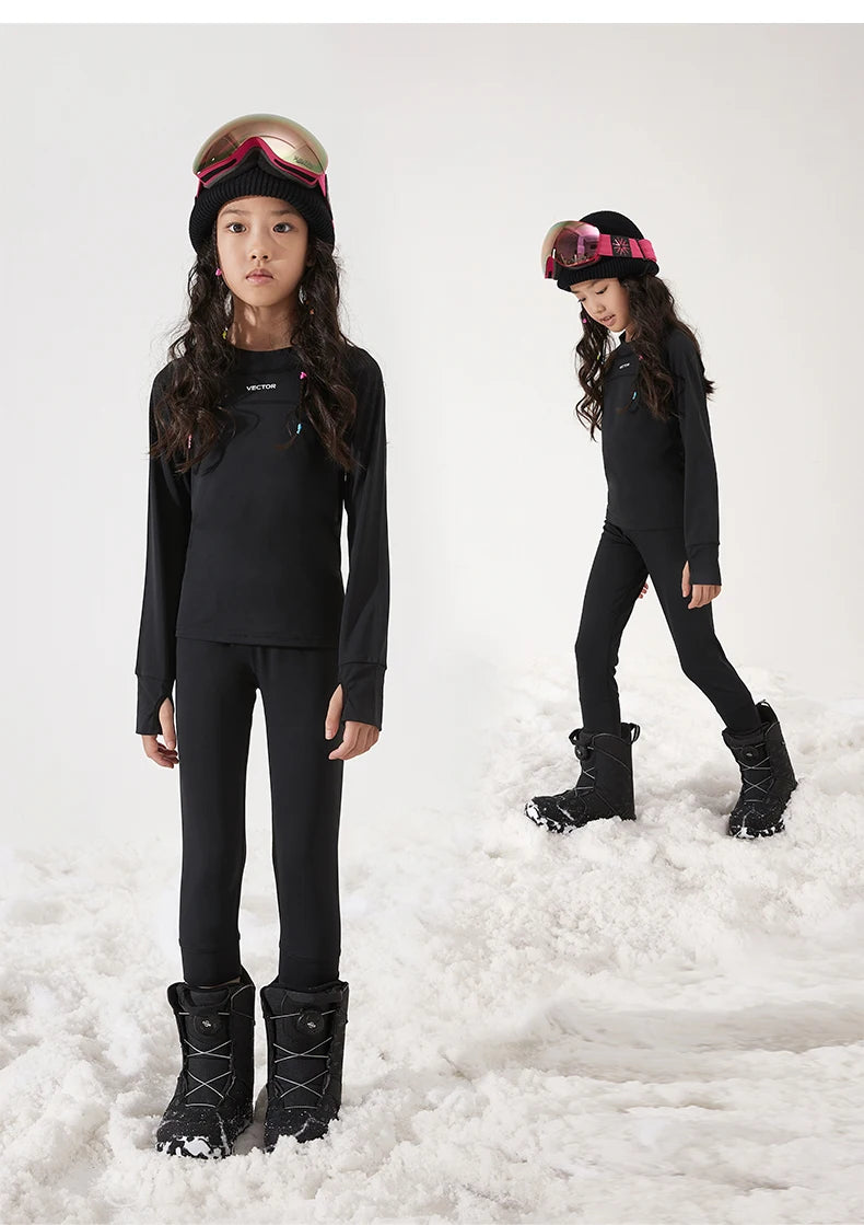 Conjunto Térmico Infantil Ultra Suave: Camada Base de Secagem Rápida