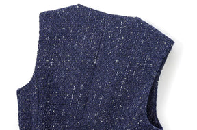 Colete Tweed com Cinto – Elegância e Estilo Atemporal