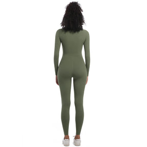 Macacão Fitness Feminino com Zíper Frontal – Modelagem Anatômica e Performance Elegante