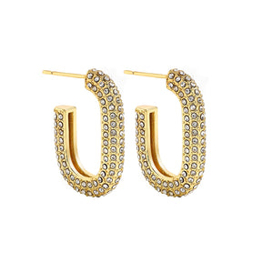 Brincos de Argola – Aço Inoxidável Banhado a Ouro