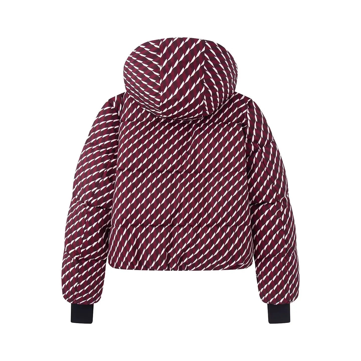 Conjunto Feminino de Inverno para Ski – Parka Acolchoada com Capuz e Calça Impermeável Corta-Vento
