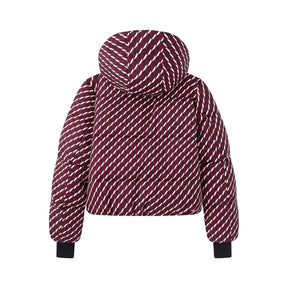 Conjunto Feminino de Inverno para Ski – Parka Acolchoada com Capuz e Calça Impermeável Corta-Vento