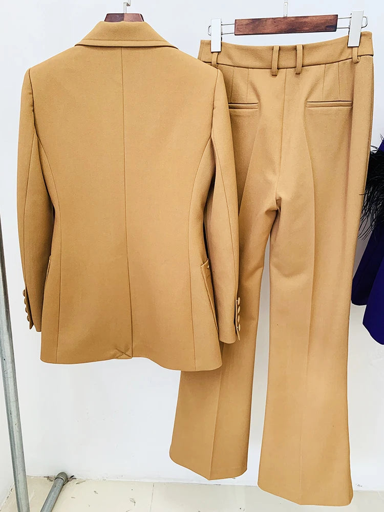 Conjunto de Alfaiataria Blazer Bordado e Calça Slim Fit- Exclusivo Sea Dress