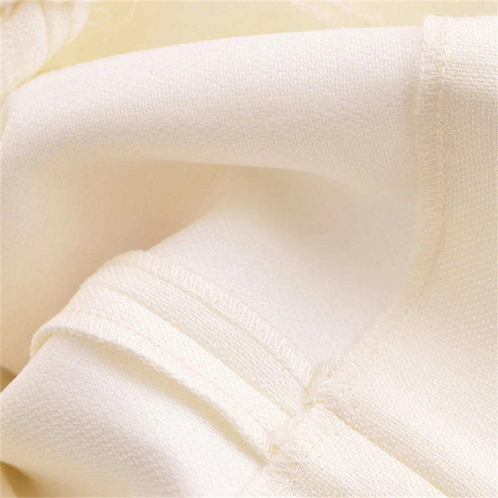 Conjunto Feminino Elegância Clássica – Blazer Transpassado com Botões Duplos e Calça de Cintura Alta