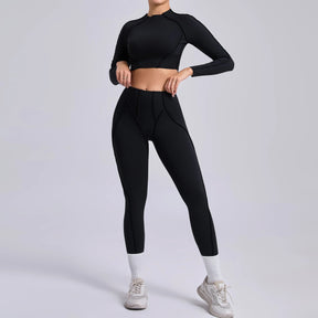 Conjunto Fitness Feminino  – Legging + Blusa Manga Longa | Conforto, Elasticidade e Performance