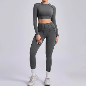 Conjunto Fitness Feminino  – Legging + Blusa Manga Longa | Conforto, Elasticidade e Performance