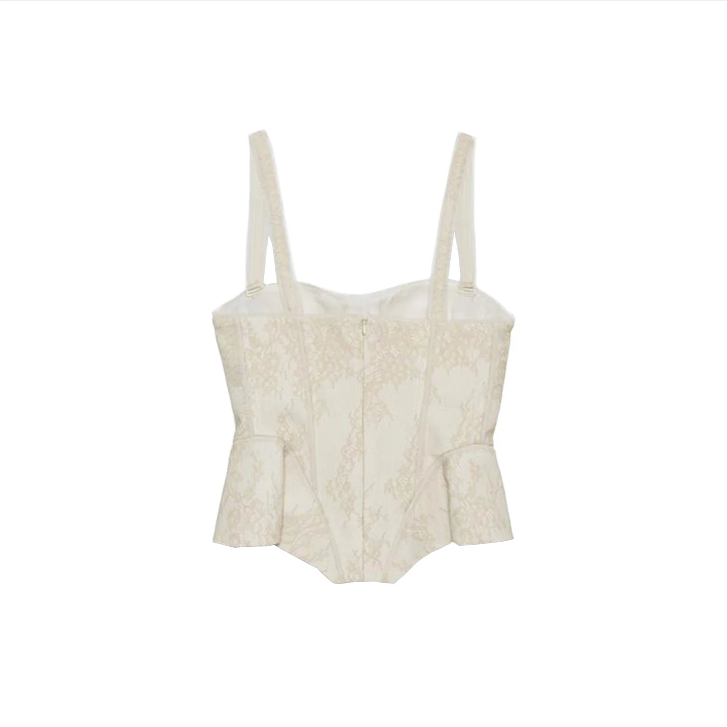 Corset Detalhes em Renda e Sustentação Interna