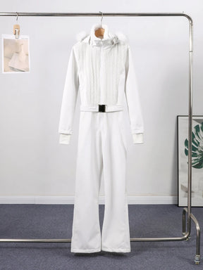 Macacão Feminino Elegante, Proteção Impermeável e Design de Inverno