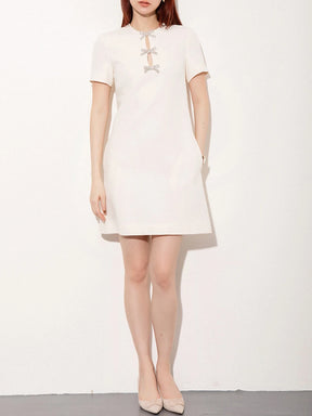 Vestido Com detalhe Laco Alfaiataria