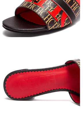 Sandálias CHCH – Salto Baixo 5cm, Bloco Grosso, Confortáveis, Slip-On, Casual e Elegantes