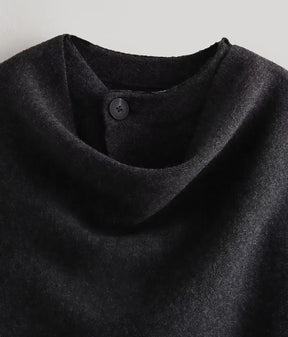 Casaco com Gola Assimétrica – Inverno com Estilo e Conforto