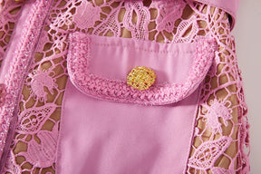 Vestido Renda Com Cinto - Luxo