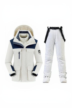 Conjunto Feminino para Ski e Snowboard – Jaqueta Acolchoada com Calça Impermeável e Proteção Térmica