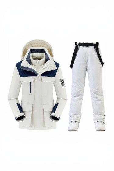 Conjunto Feminino para Ski e Snowboard – Jaqueta Acolchoada com Calça Impermeável e Proteção Térmica