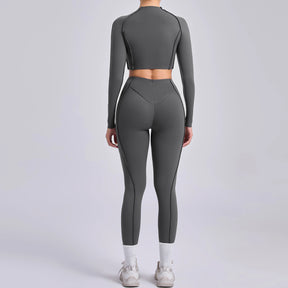 Conjunto Fitness Feminino  – Legging + Blusa Manga Longa | Conforto, Elasticidade e Performance