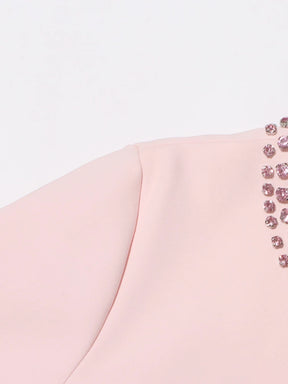 Vestido Elegante – Detalhe de Laço e Brilho Sofisticado