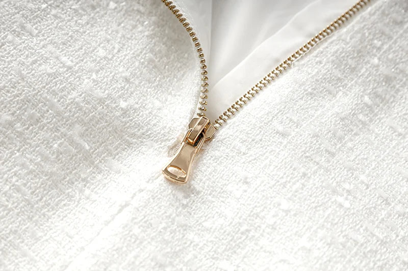 Vestido tweed tecido de luxo qualidade