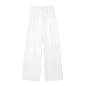 Conjunto Colete Halter Sem Mangas com Bolsos + Calça Pantalona Cintura Alta, Look Executivo Moderno