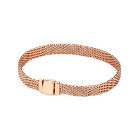 Pulseira de Prata 925 com Coração, Lua, Flor e Borboleta