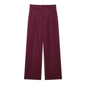 Conjunto  – Blazer com Botões Duplos e Calça de Cintura Alta