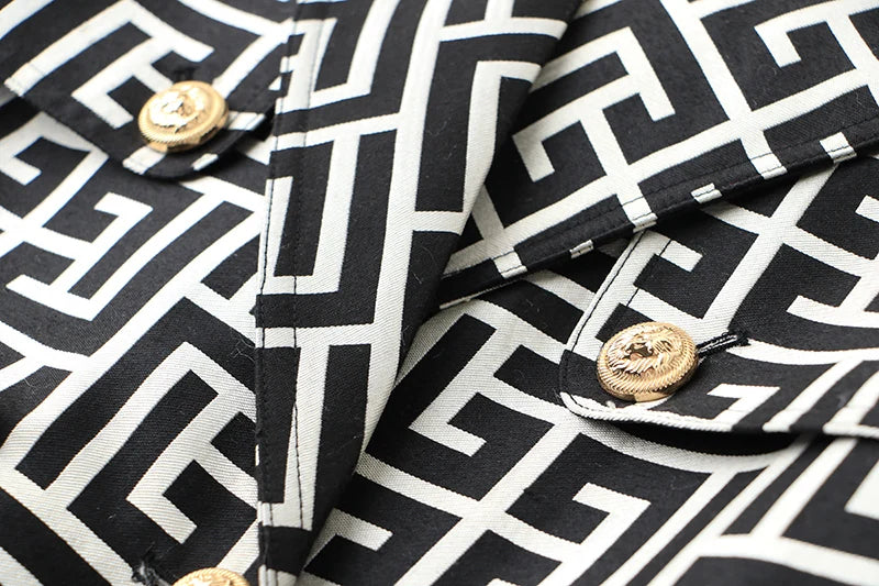 Trench Coat Luxo Tecido Estruturado - Monograma