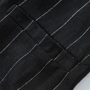 Conjunto Listrado - Colete e Mini Saia, Sem Mangas, Casual Elegante
