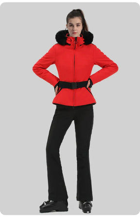 Jaqueta Feminina de Inverno para Ski e Snowboard – impermeável, Capuz e Tecnologia Corta-Vento
