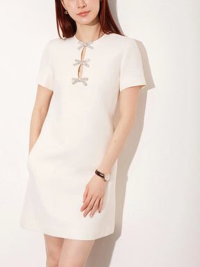 Vestido Com detalhe Laco Alfaiataria