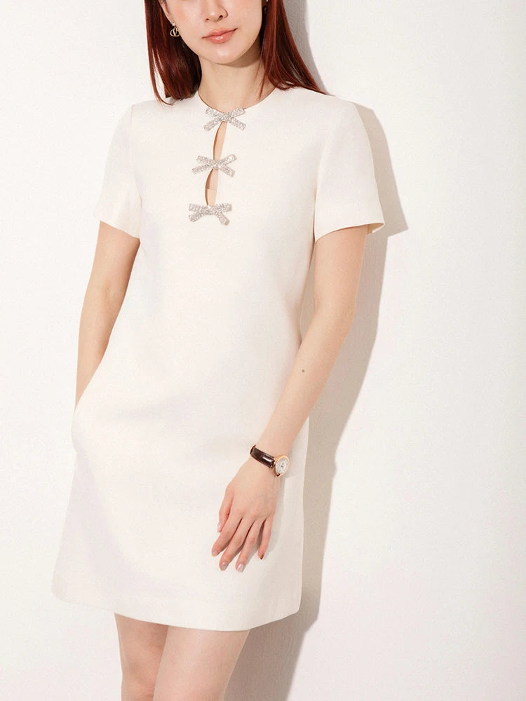 Vestido Com detalhe Laco Alfaiataria