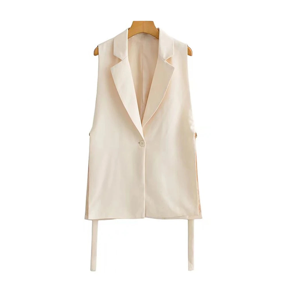 Colete com Cinto Alfaiataria - Novidade