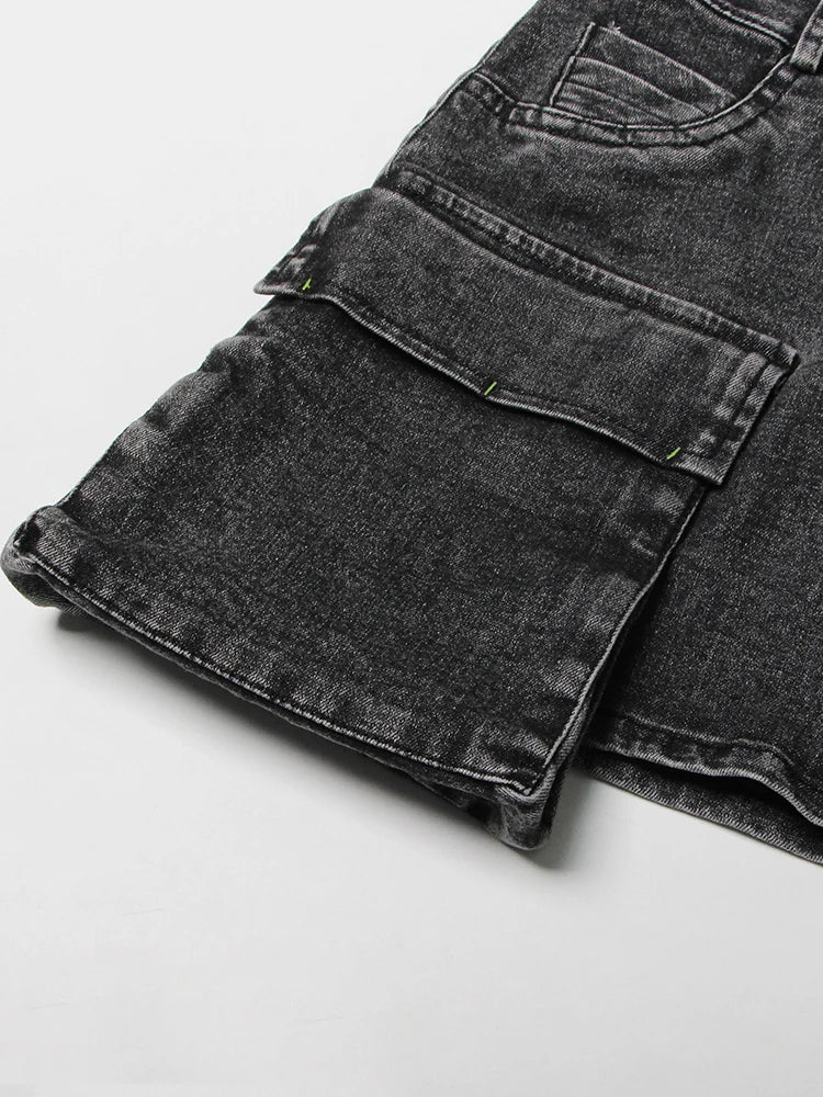 Conjunto Jeans top e saia cargo  - Novidade