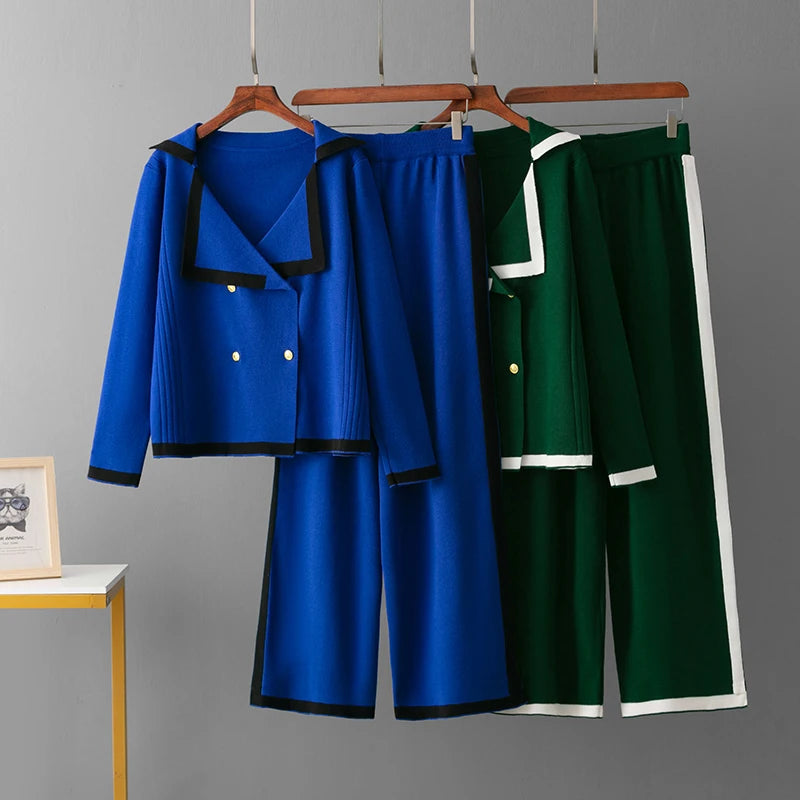 Conjunto Feminino em Tricô – Cardigan Casual com Calça