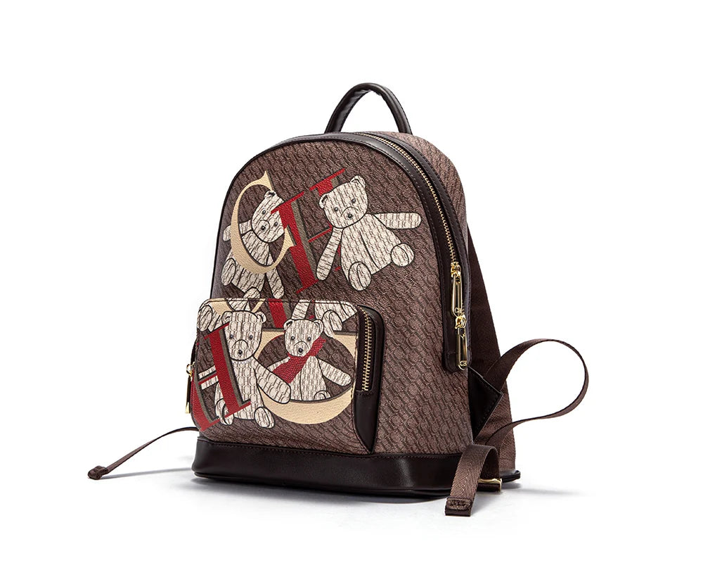 Mochila CHCh Feminina Premium com Design Exclusivo e Detalhe Artístico