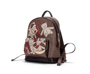 Mochila CHCh Feminina Premium com Design Exclusivo e Detalhe Artístico